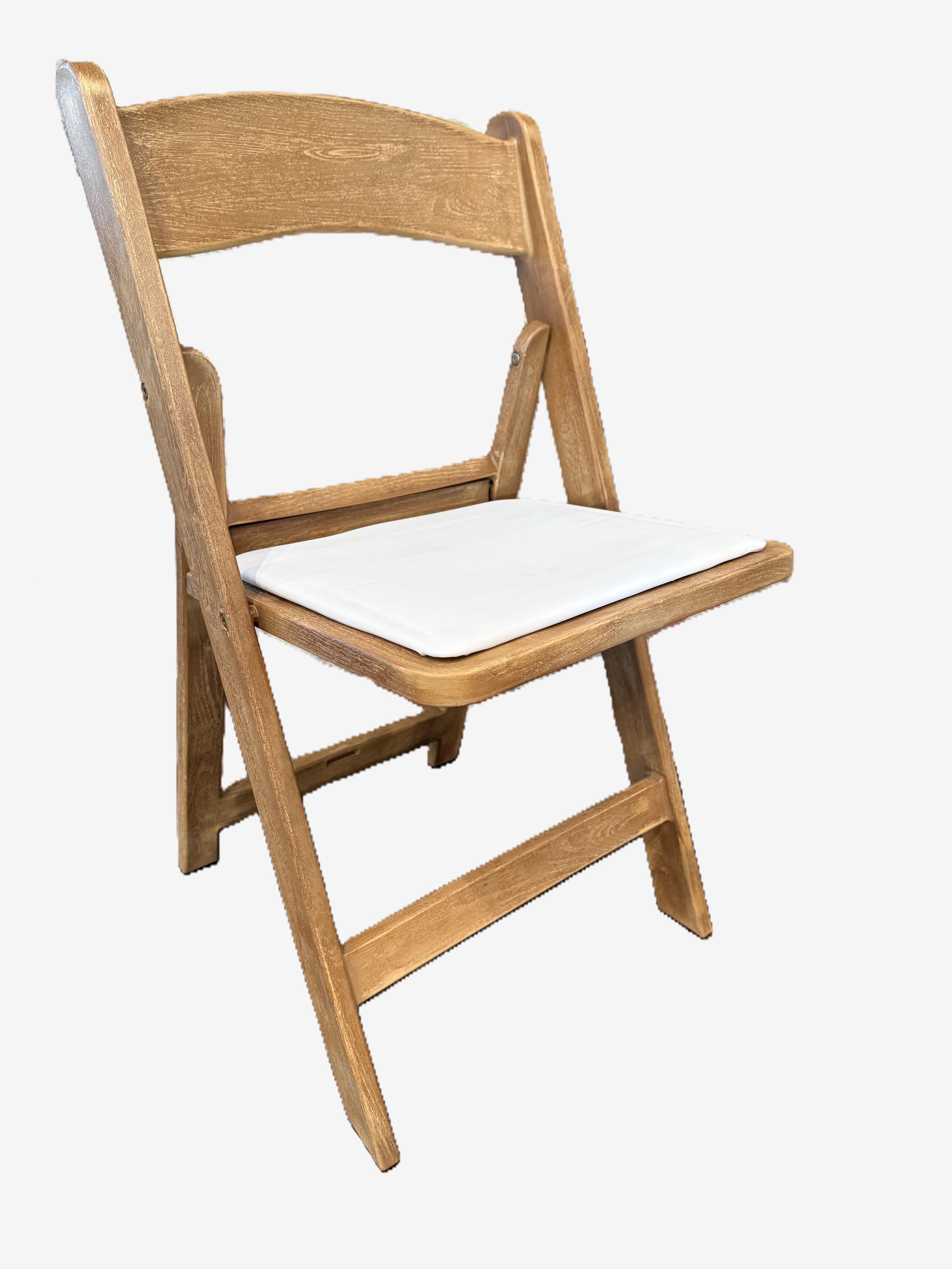 Natural Wood Resin Padded Chair